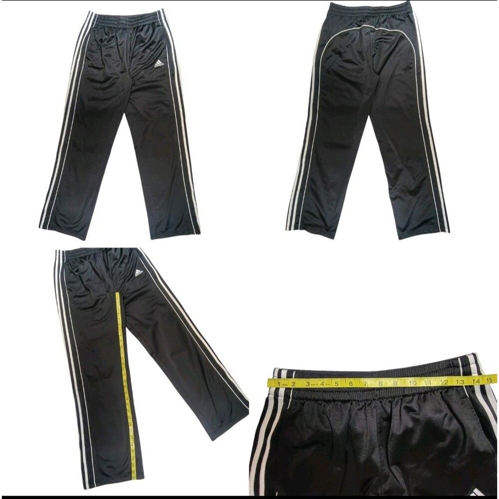 Adidas 3 Stripe Track Pant Sz XL Stretch Waist Silky Texture Trainers Joggers